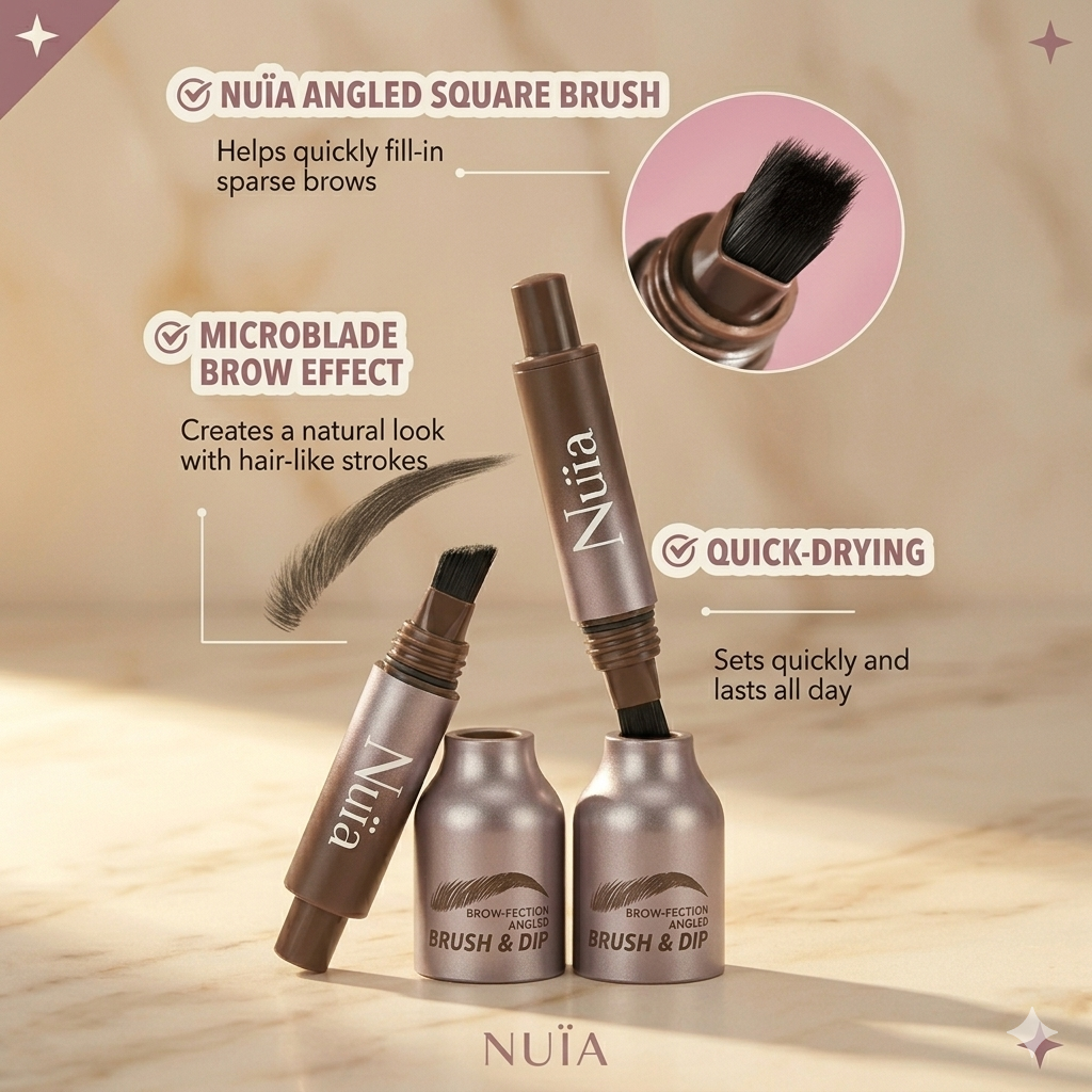 NUÏA Brow Sculpt™ | Brow Cream & Precision Brush